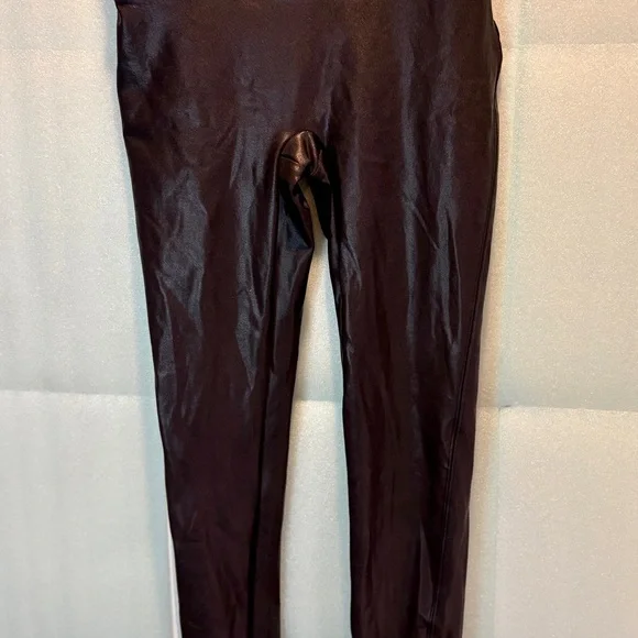 SPANX Faux Leather-Look High Waist Leggings Black - Picture 1 of 7